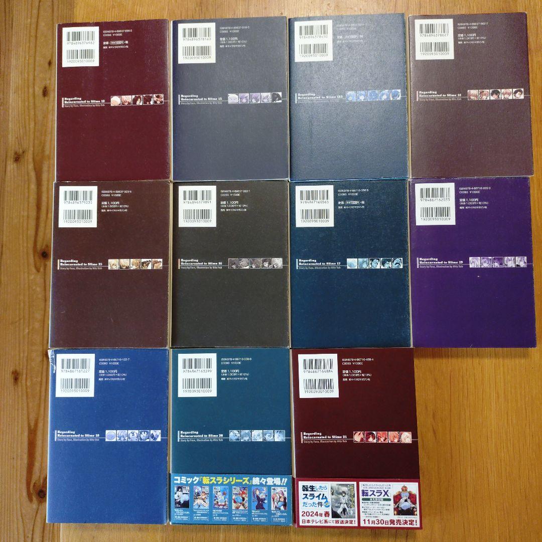転生したらスライムだった件1〜21巻 公式設定資料集8.5と13.5付全23冊