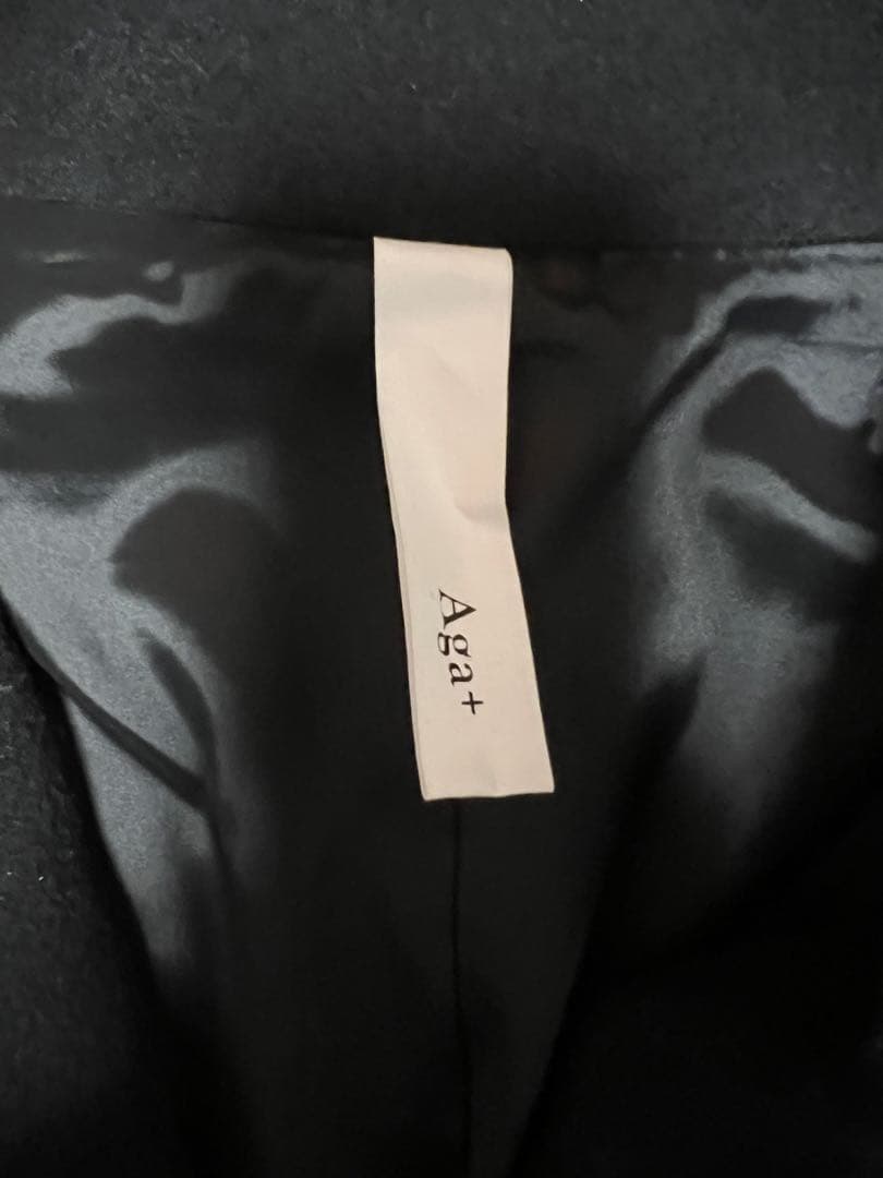 ヤマダヤ　Aga+ 黒 ウール ピーコート ダブルブレスト