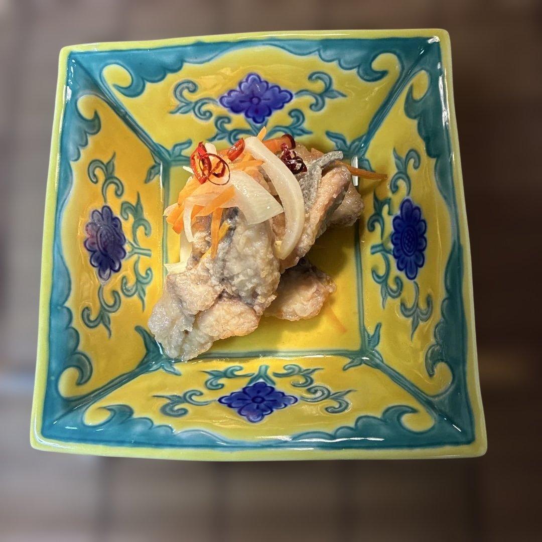 向付け　永楽写し　６客　黄交趾　刺身皿