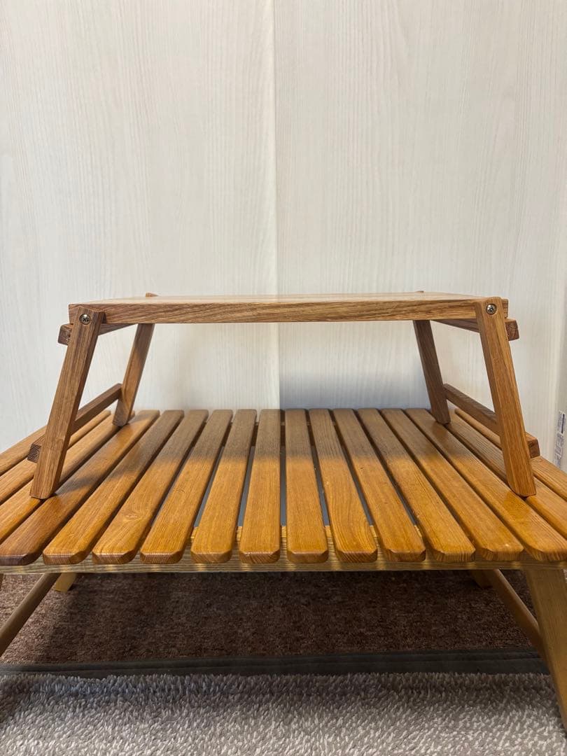 でーん　オークテーブル２つセット