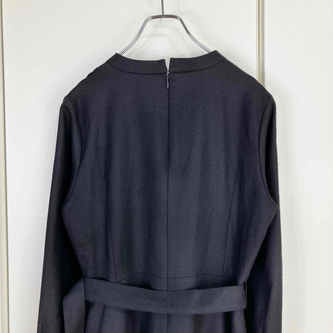 アルアバイル ジョーゼットスラシュネックワンピース ブラック サイズ2