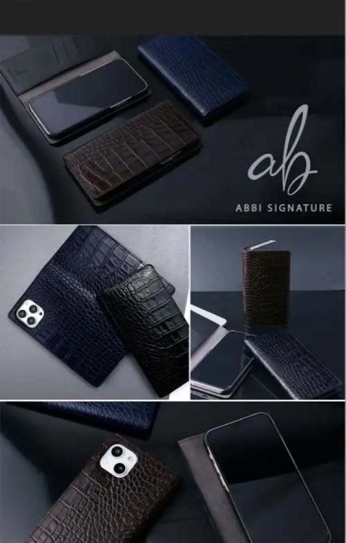 ABBI iPhone15ProMax用 スマホケース 手帳型 本革新品 日本産