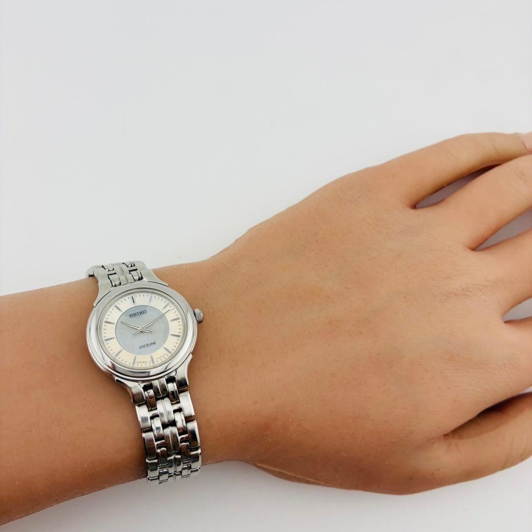 SEIKO　EXCELINE　腕時計　SOLAR　シェル　 エクセリーヌ