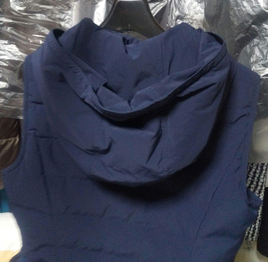 エムズグレイシー 可愛いフリルつきダウンベスト フードつき