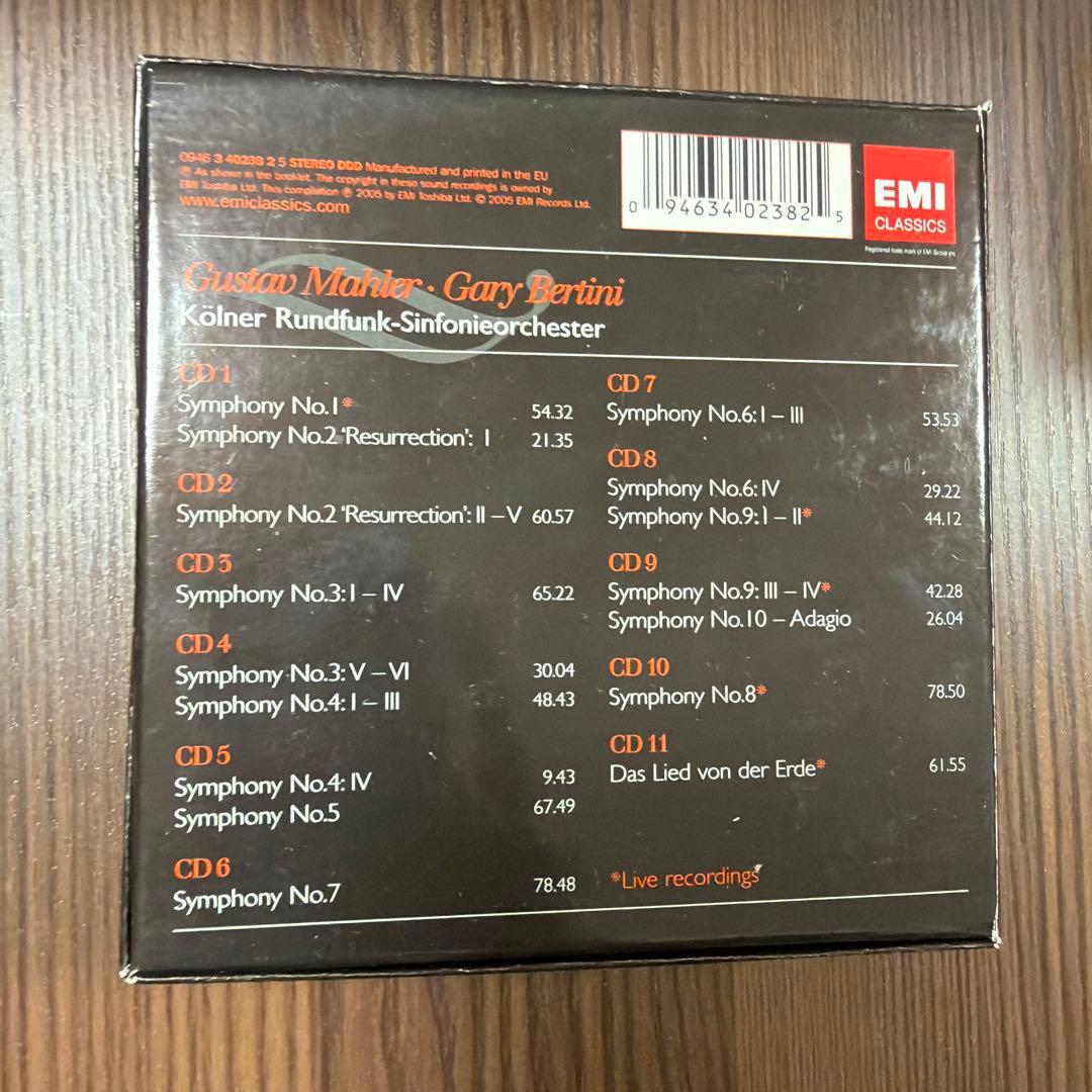 【11CD】マーラー：交響曲全集　ベルティーニ＆ケルン放送響