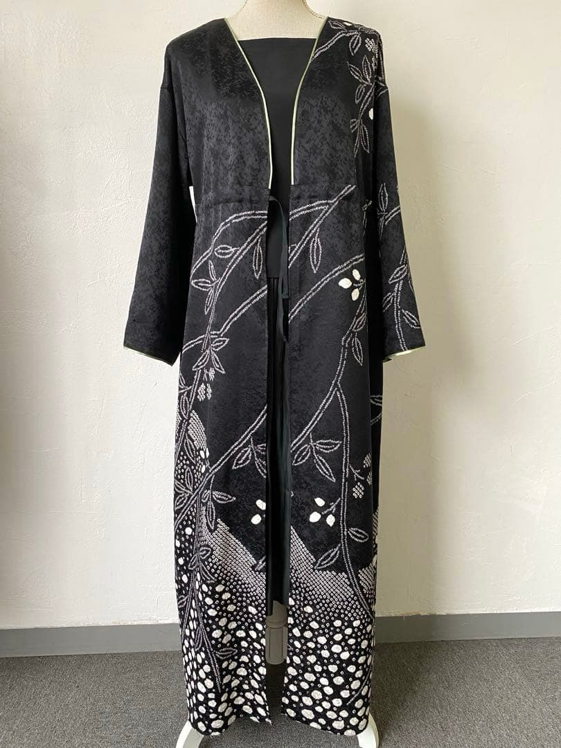 3257 着物　リメイク　羽織ワンピース型