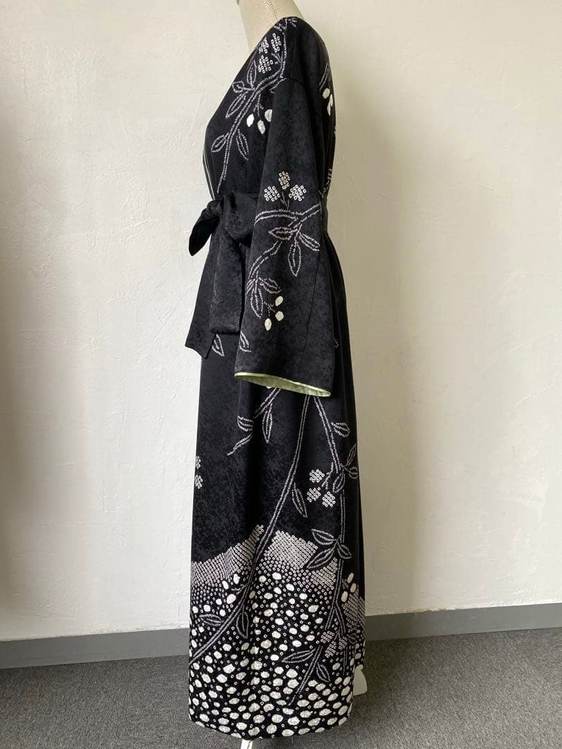 3257 着物　リメイク　羽織ワンピース型