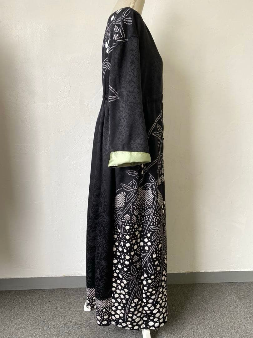 3257 着物　リメイク　羽織ワンピース型