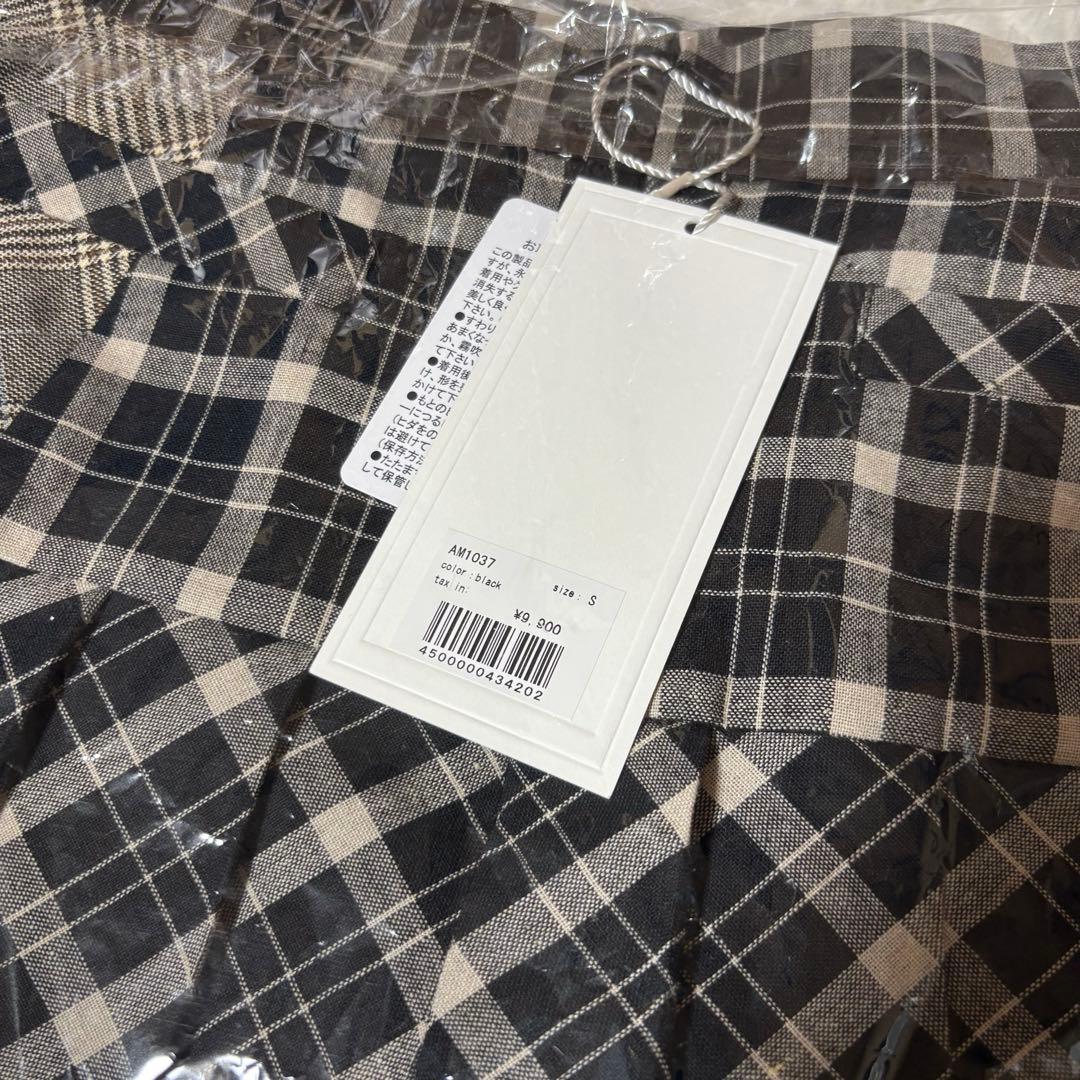 アンドマリー　andmary Coco check pleats skirt