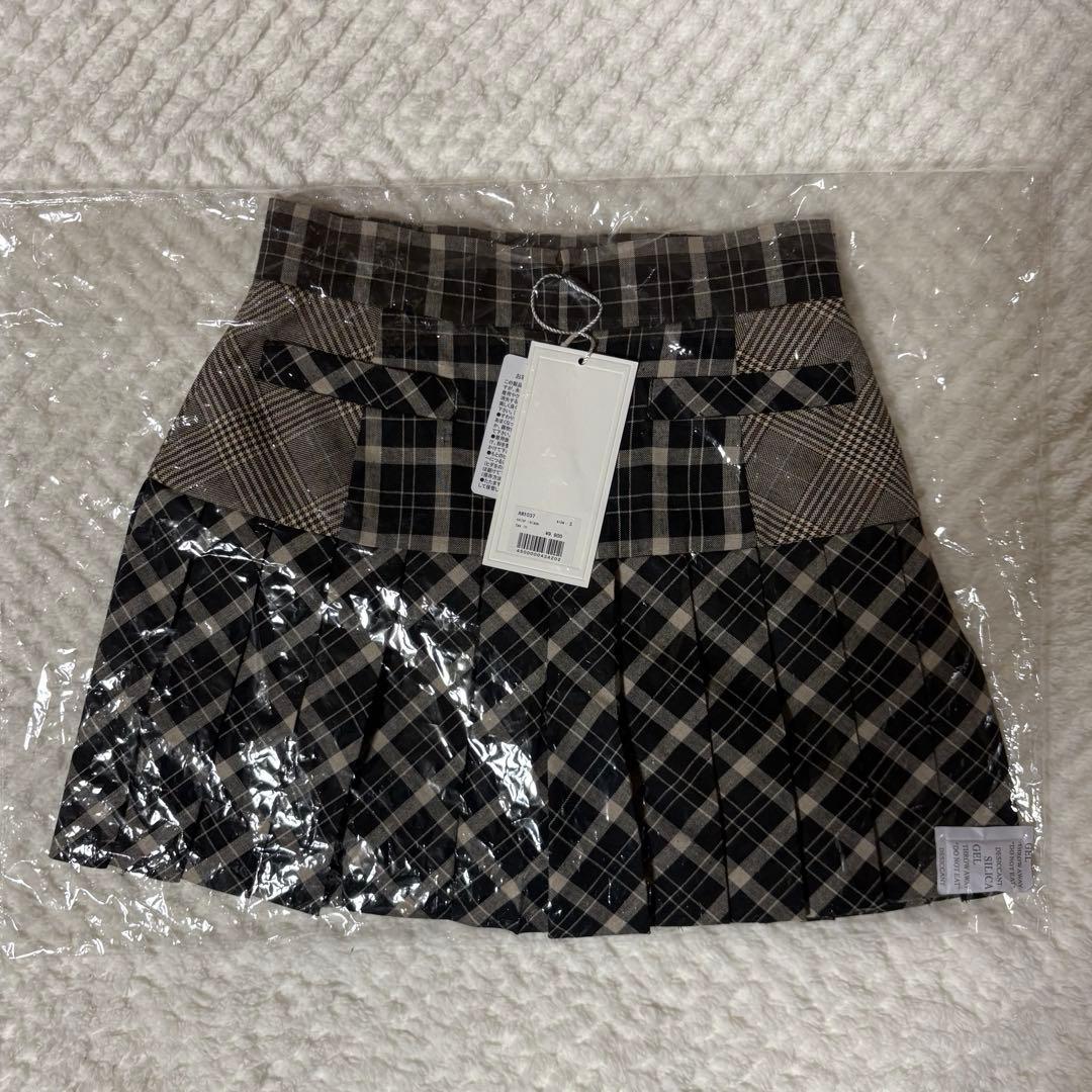 アンドマリー　andmary Coco check pleats skirt