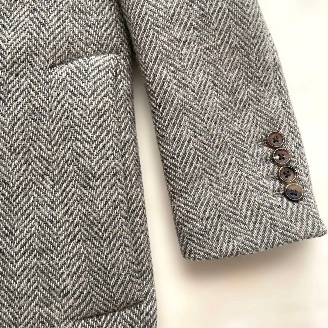 美品 マーガレットハウエル チェスターコート ヘリンボーン　チェック　ロング丈