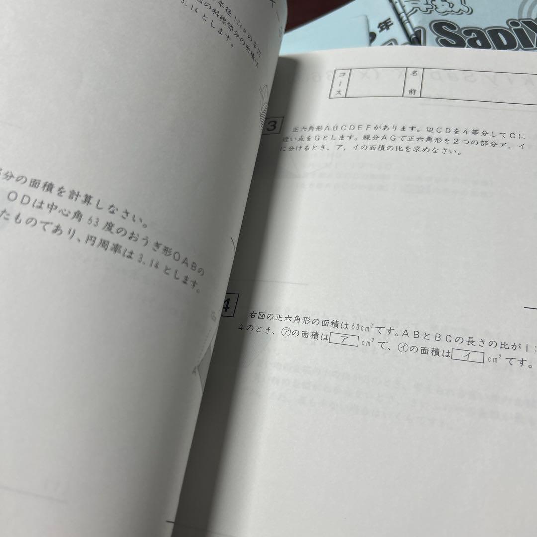 ⑳ A SAPIX サピックス　土曜特訓　算数　Weekly SapiX 6年