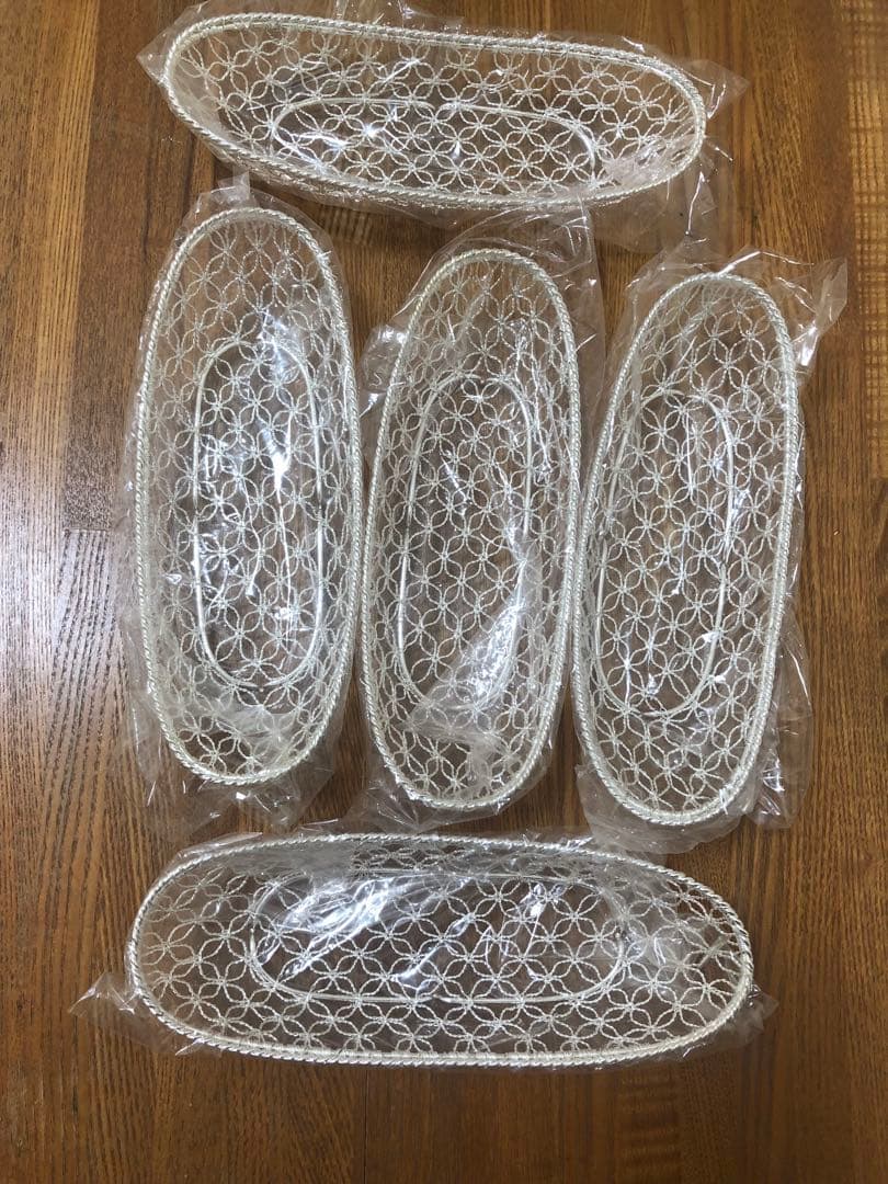 銀座和光　銀細工 おしぼりトレイ 5個セット