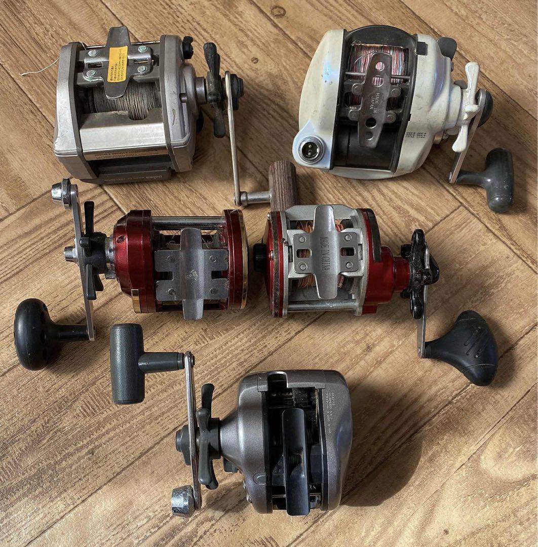 X500CP 両軸電動リール 糸付き..いろいろまとめ 5台