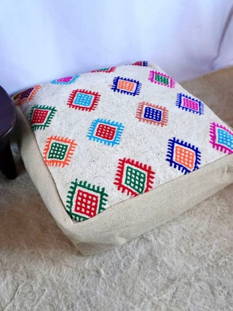 トルコ直輸入　オールドキリムプフ　ヴィンテージラグ　クッションカバー