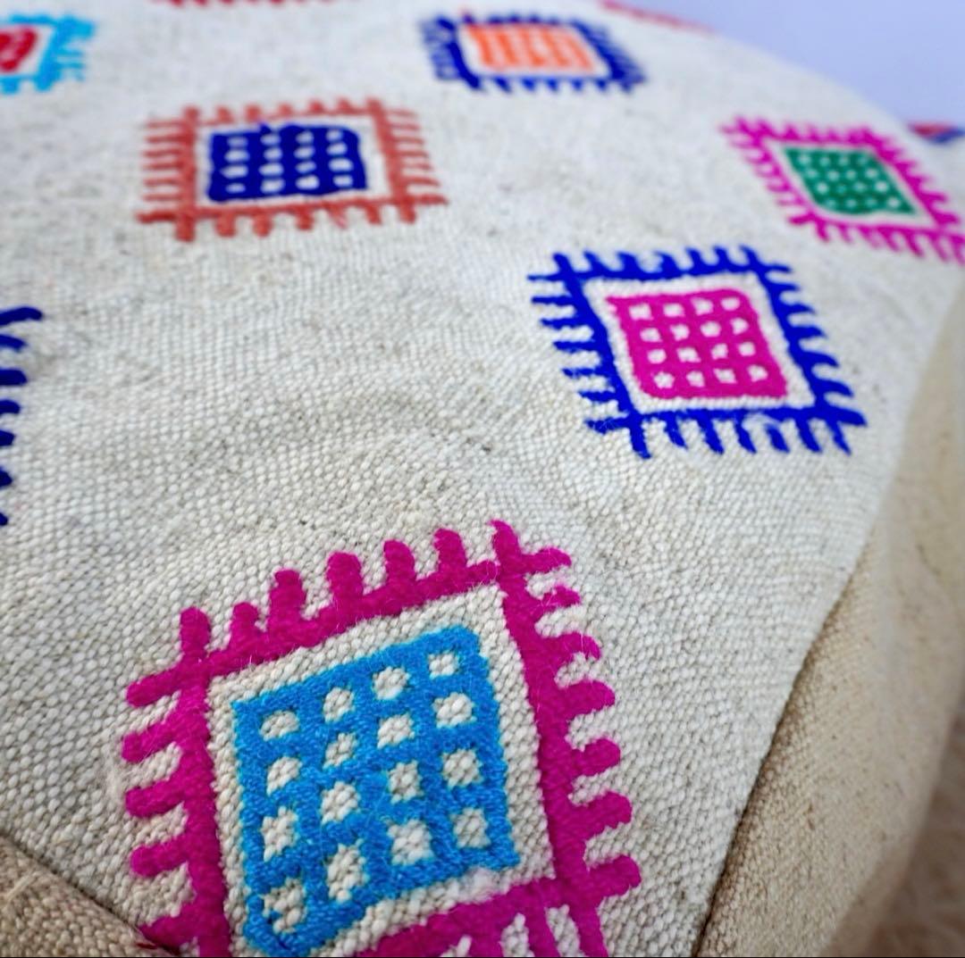 トルコ直輸入　オールドキリムプフ　ヴィンテージラグ　クッションカバー