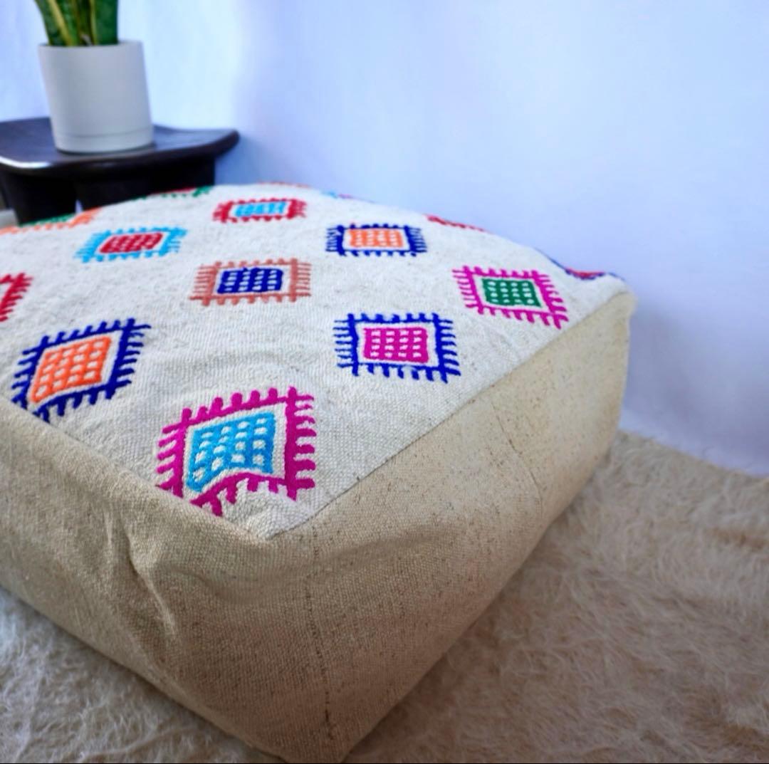 トルコ直輸入　オールドキリムプフ　ヴィンテージラグ　クッションカバー