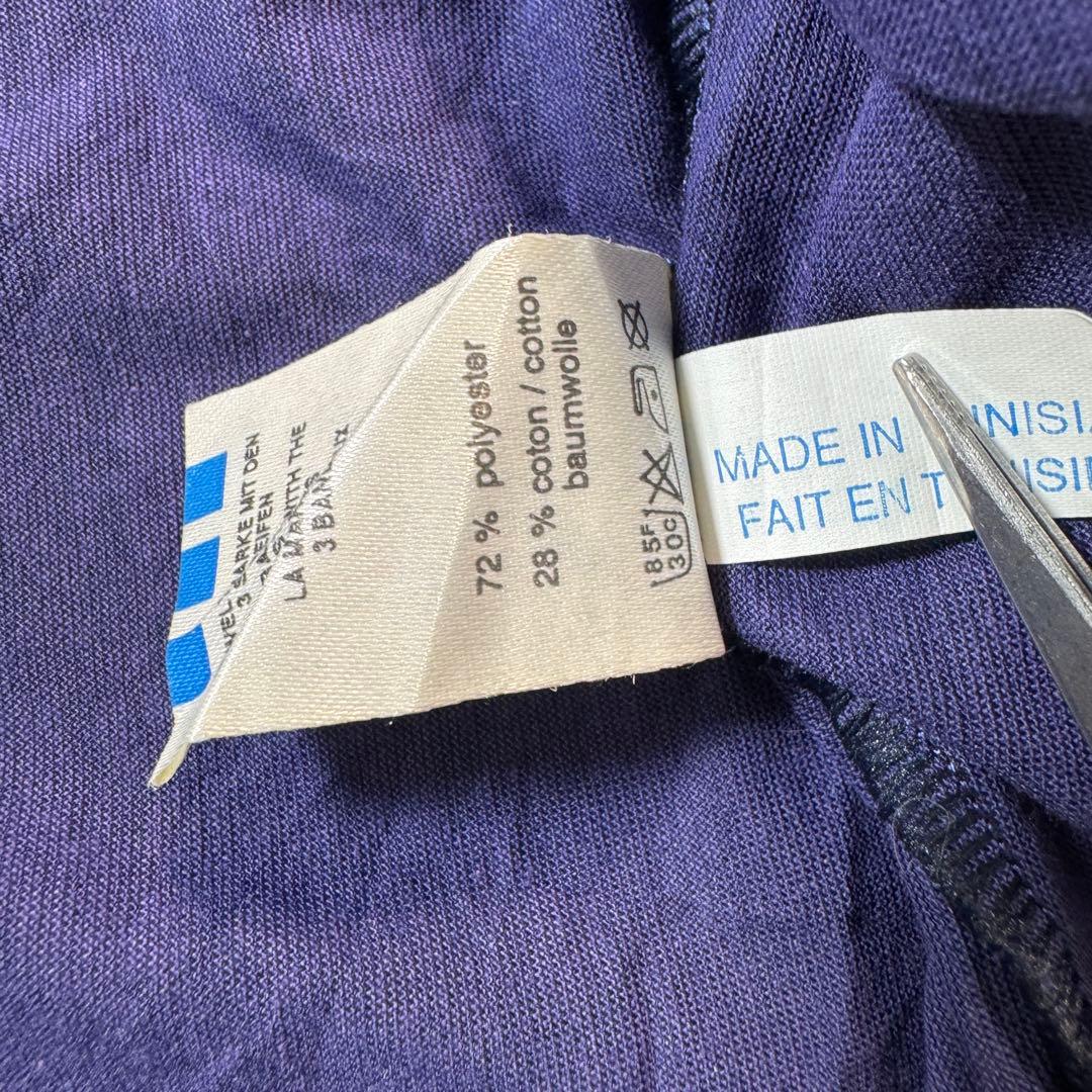 80s adidas ベロアトラックジャケット アディダス ジャージネイビー古着