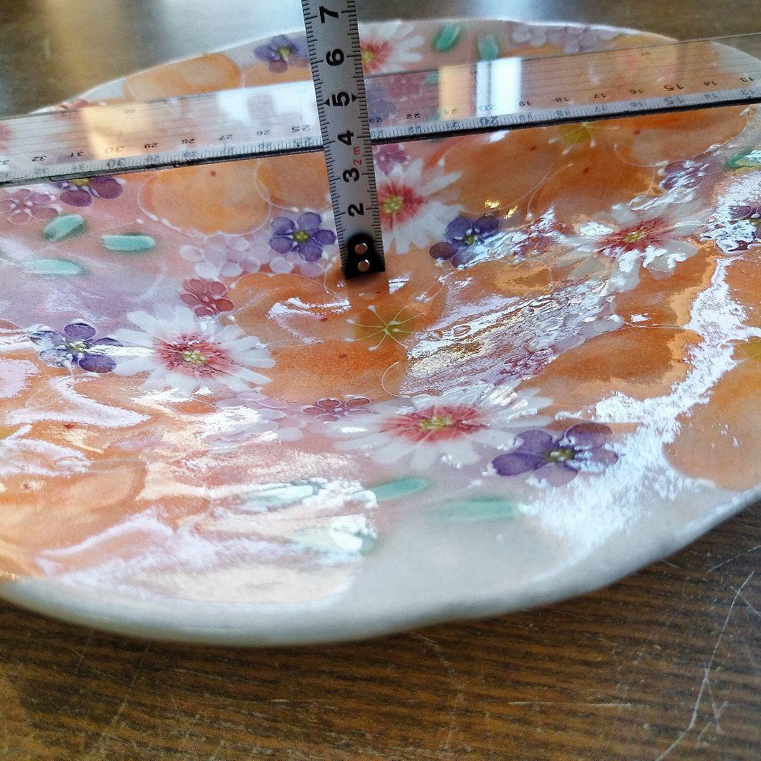 【新品・未使用】工房ゆずりは　紅彩京花　パスタ皿　カレー皿　陶器　食器　料理