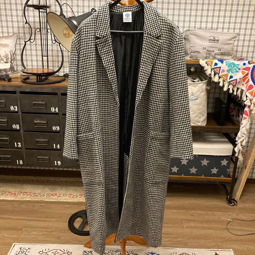 フランクリンアンドマーシャル　ハリスツイードオーバーコート　男女兼用ユニセックス