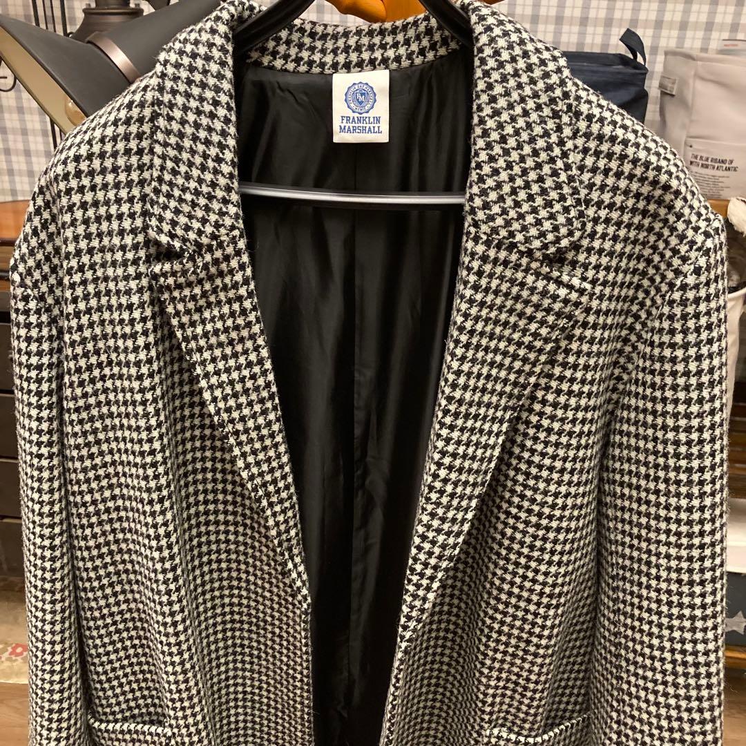 フランクリンアンドマーシャル　ハリスツイードオーバーコート　男女兼用ユニセックス
