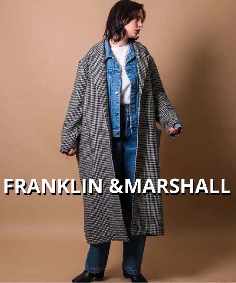 フランクリンアンドマーシャル　ハリスツイードオーバーコート　男女兼用ユニセックス