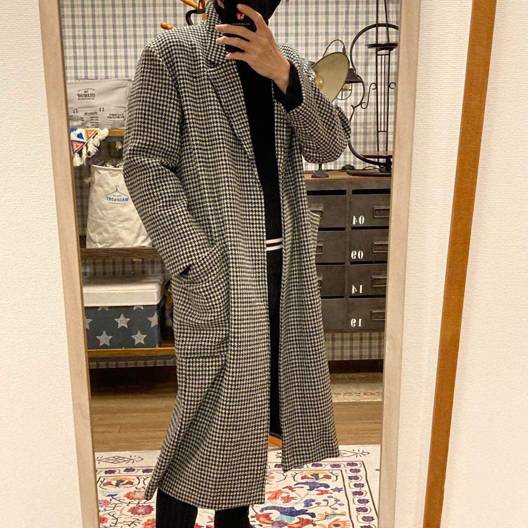 フランクリンアンドマーシャル　ハリスツイードオーバーコート　男女兼用ユニセックス