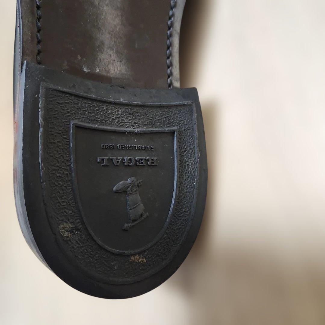 リーガル REGAL タッセルローファー Uチップ ブラック J641 25cm