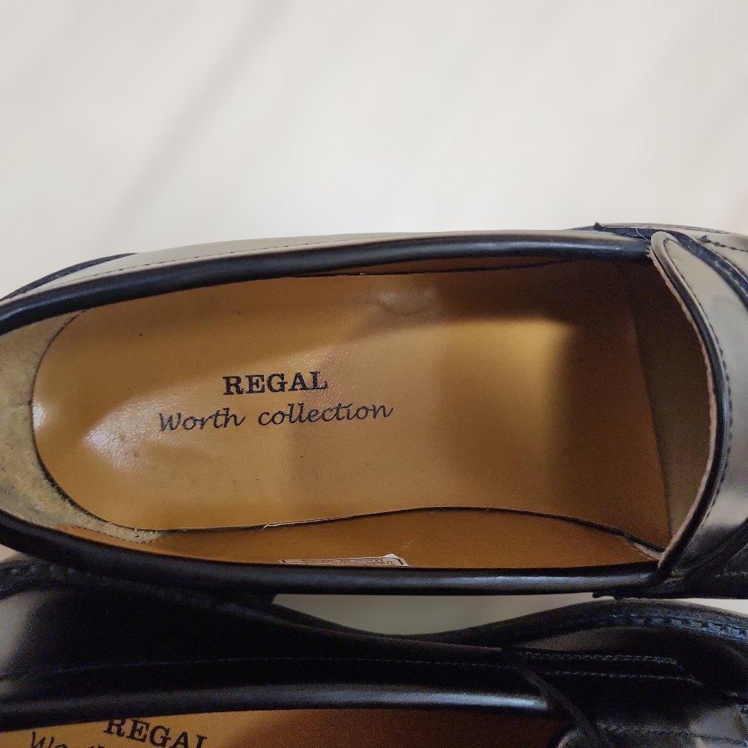 リーガル REGAL タッセルローファー Uチップ ブラック J641 25cm