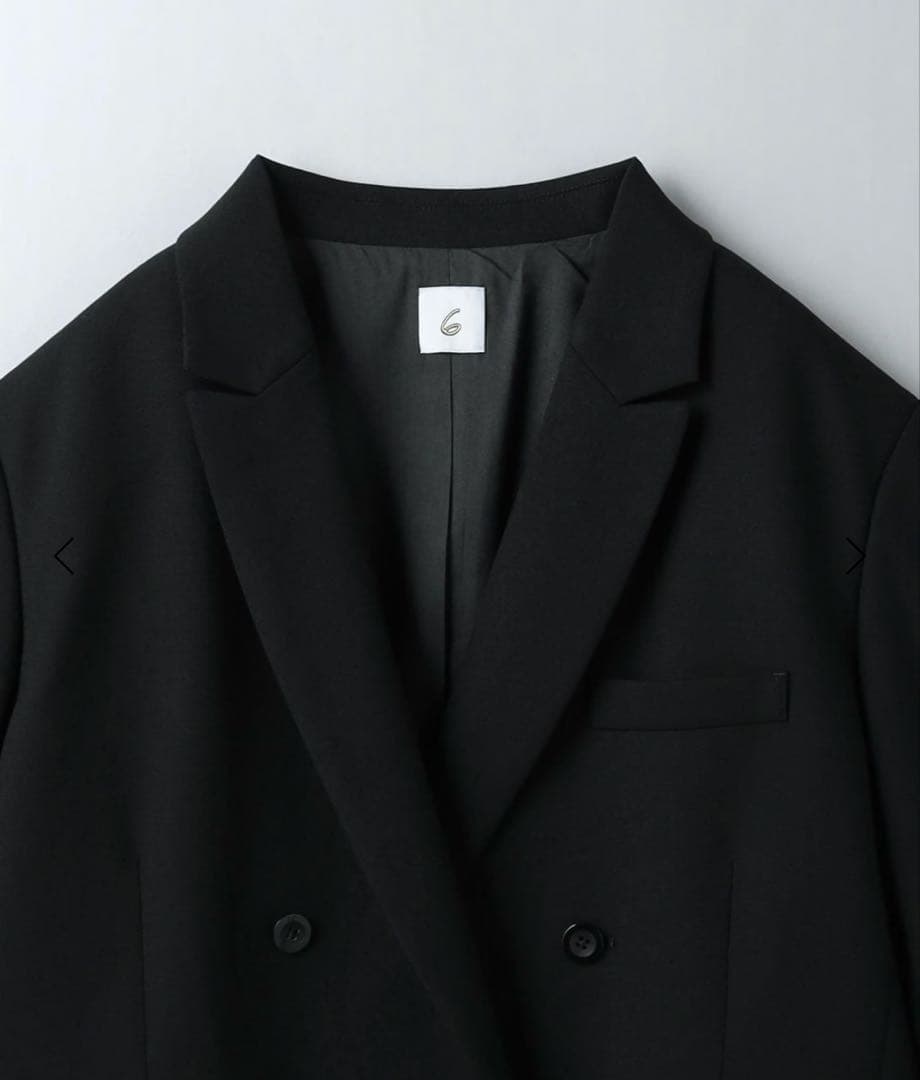 無*様 ＜6(ROKU)＞ジョーゼット ダブルブレスト ジャケット