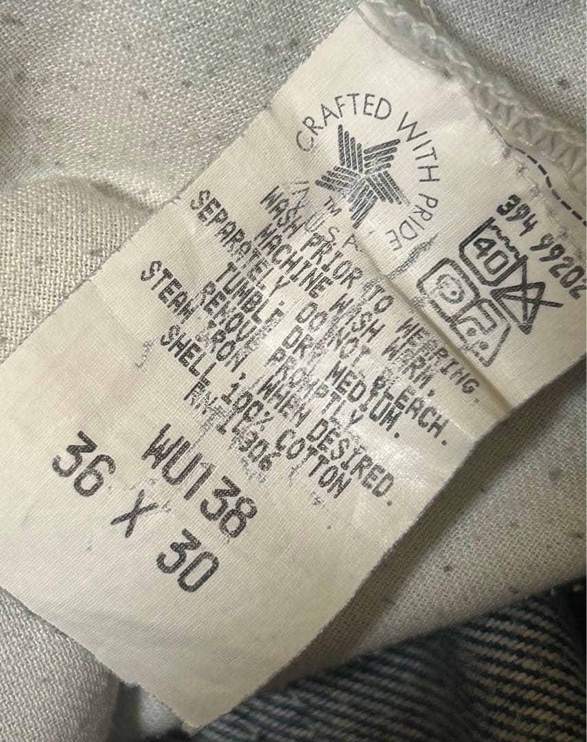 90s Carhartt デニム ダブルニー パンツ USA製 36×30