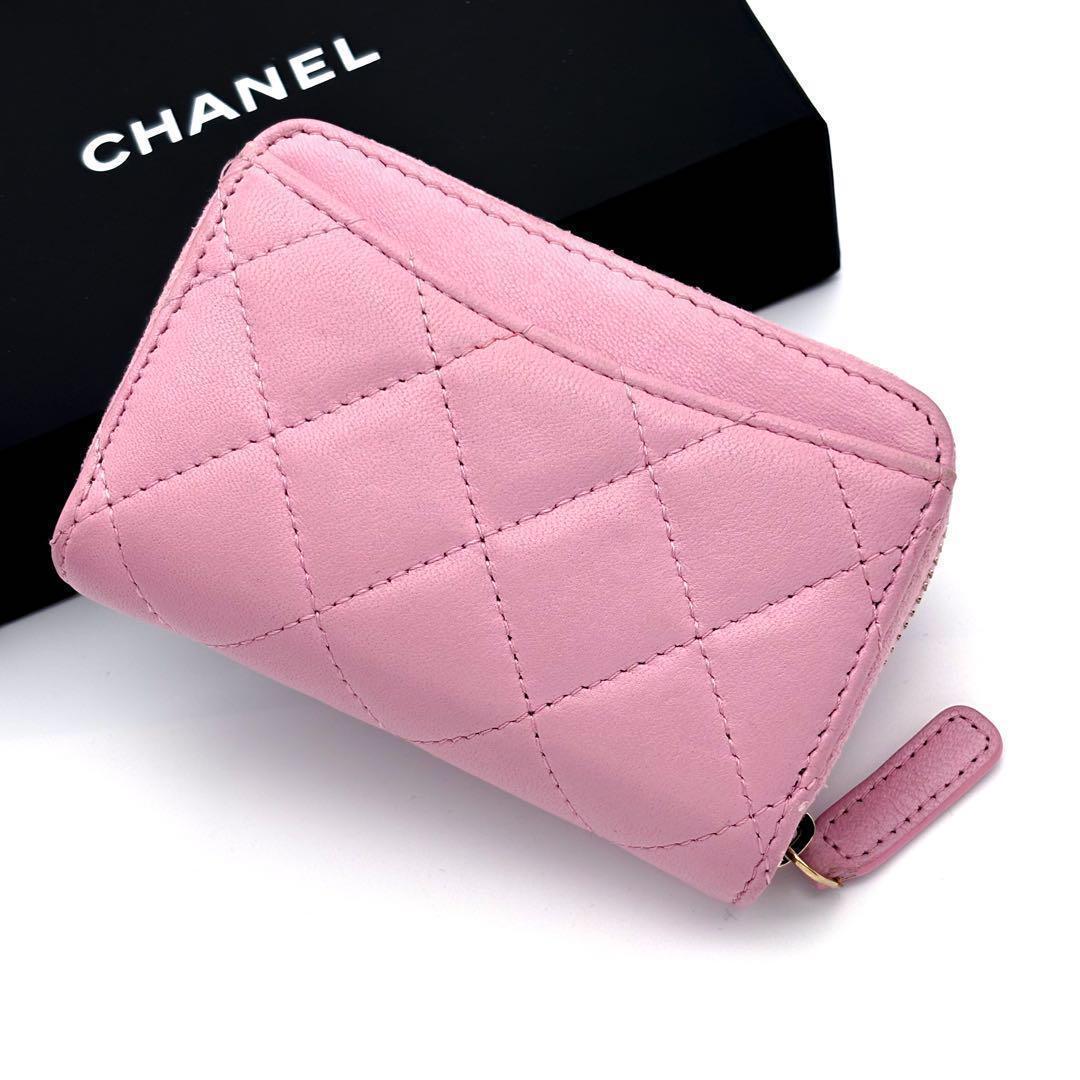 【極美品✨】シャネル 財布 パース マトラッセ ラウンドジップ