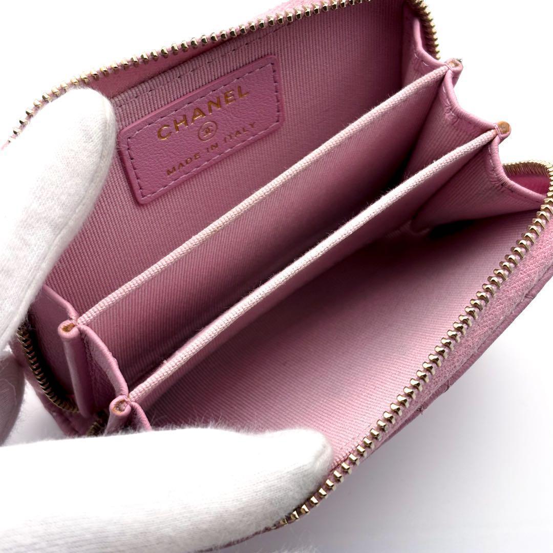【極美品✨】シャネル 財布 パース マトラッセ ラウンドジップ