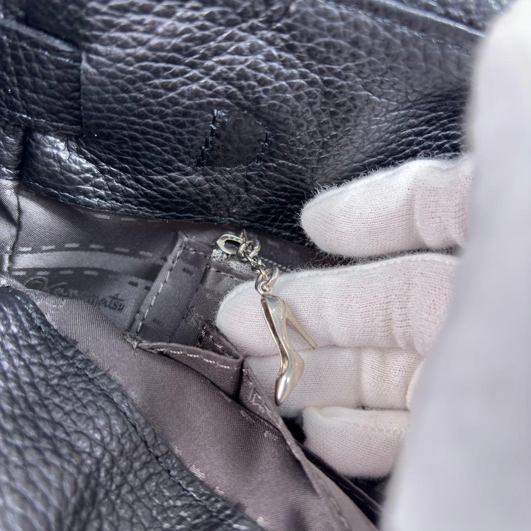 【りょう様用】銀座かねまつ 本革レザー 2WAY ショルダーバッグ ブラック