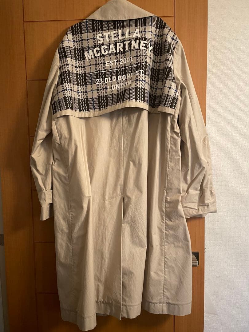 STELLA McCARTNEY ベージュ トレンチコート ロゴ XS