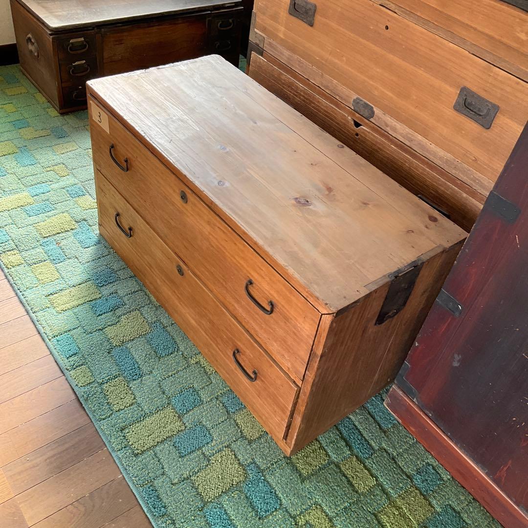 昭和家具　木製引き出し式ナチュラルウッド家具　　③