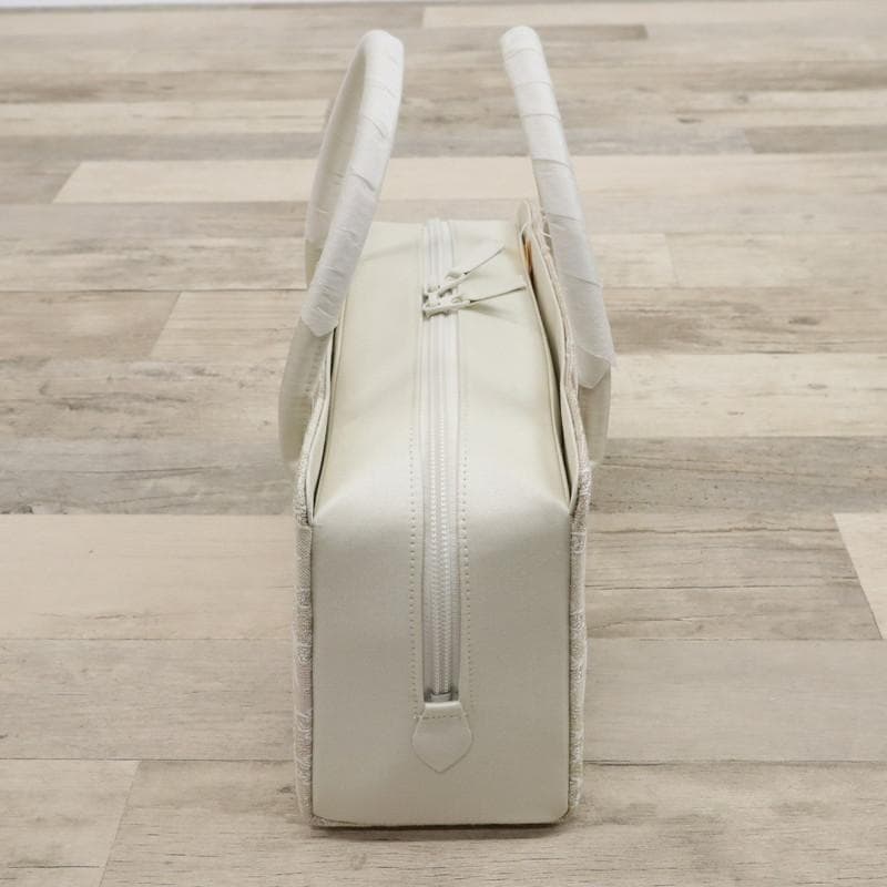 《和装バッグ◆花しおり 有職菱文様 利休バッグ アイボリー　礼装用◆Z9-12》