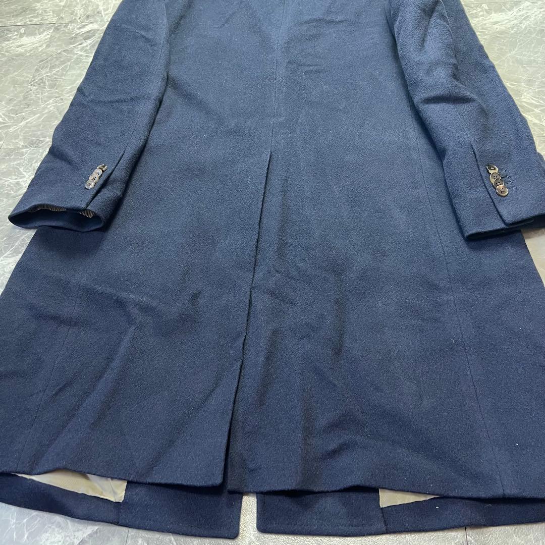 美品　キャメル100% ユニバーサルランゲージ　チェスターコート ロング　XL