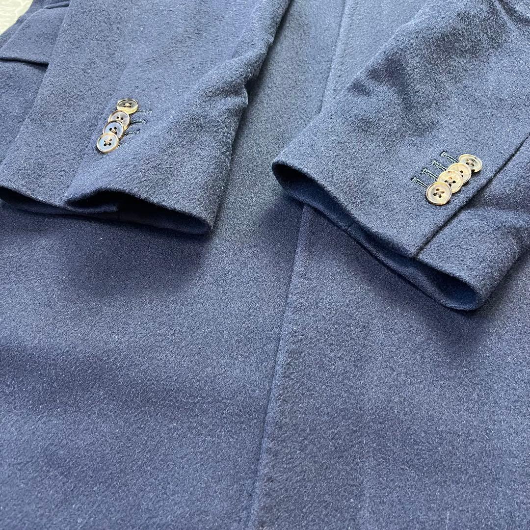 美品　キャメル100% ユニバーサルランゲージ　チェスターコート ロング　XL