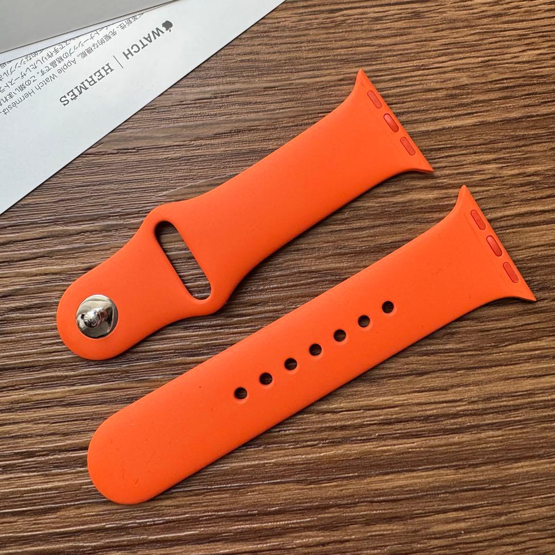2238 Apple Watch エルメス　オレンジラバー　スポーツバンド