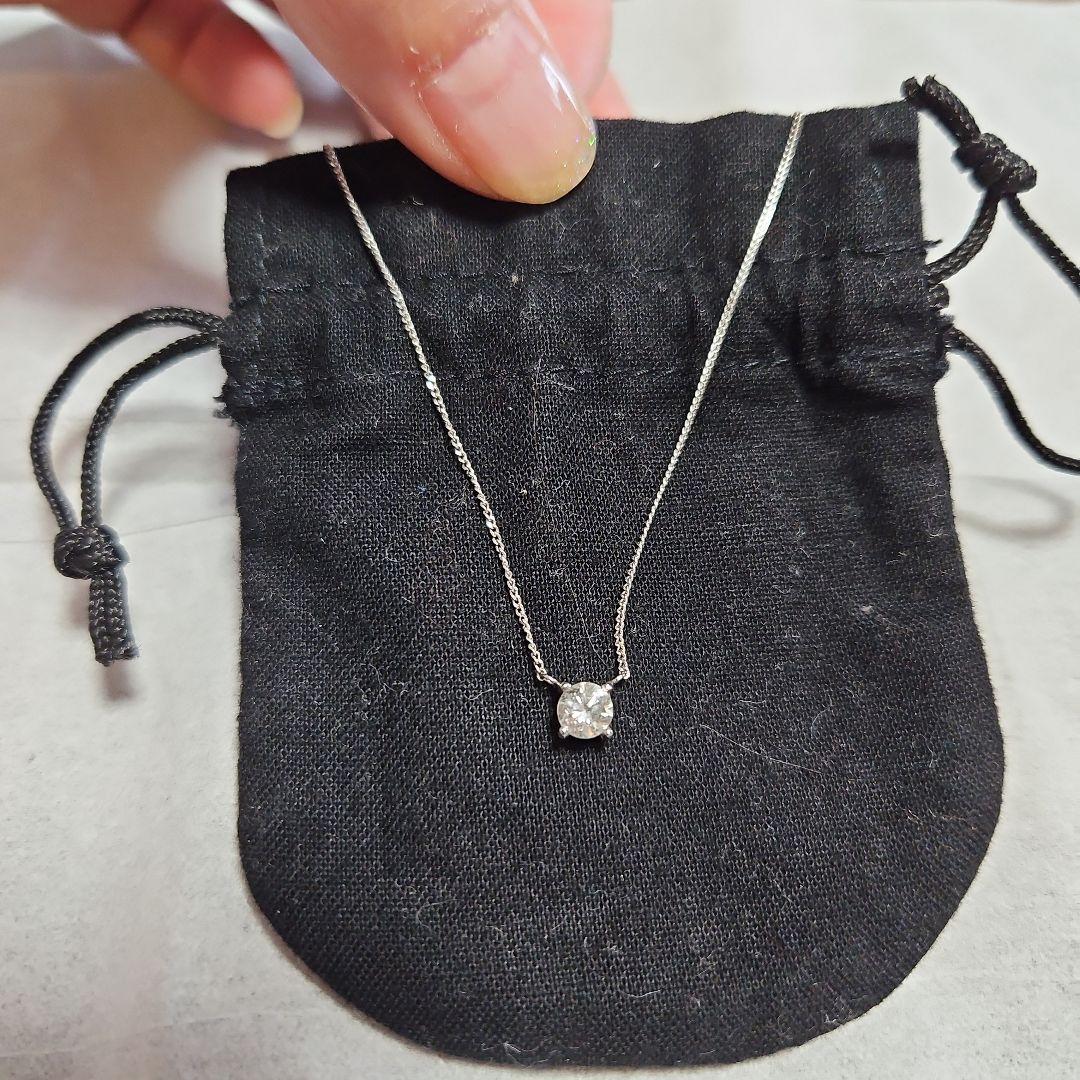 プラチナ　1粒ダイヤモンド　ネックレス