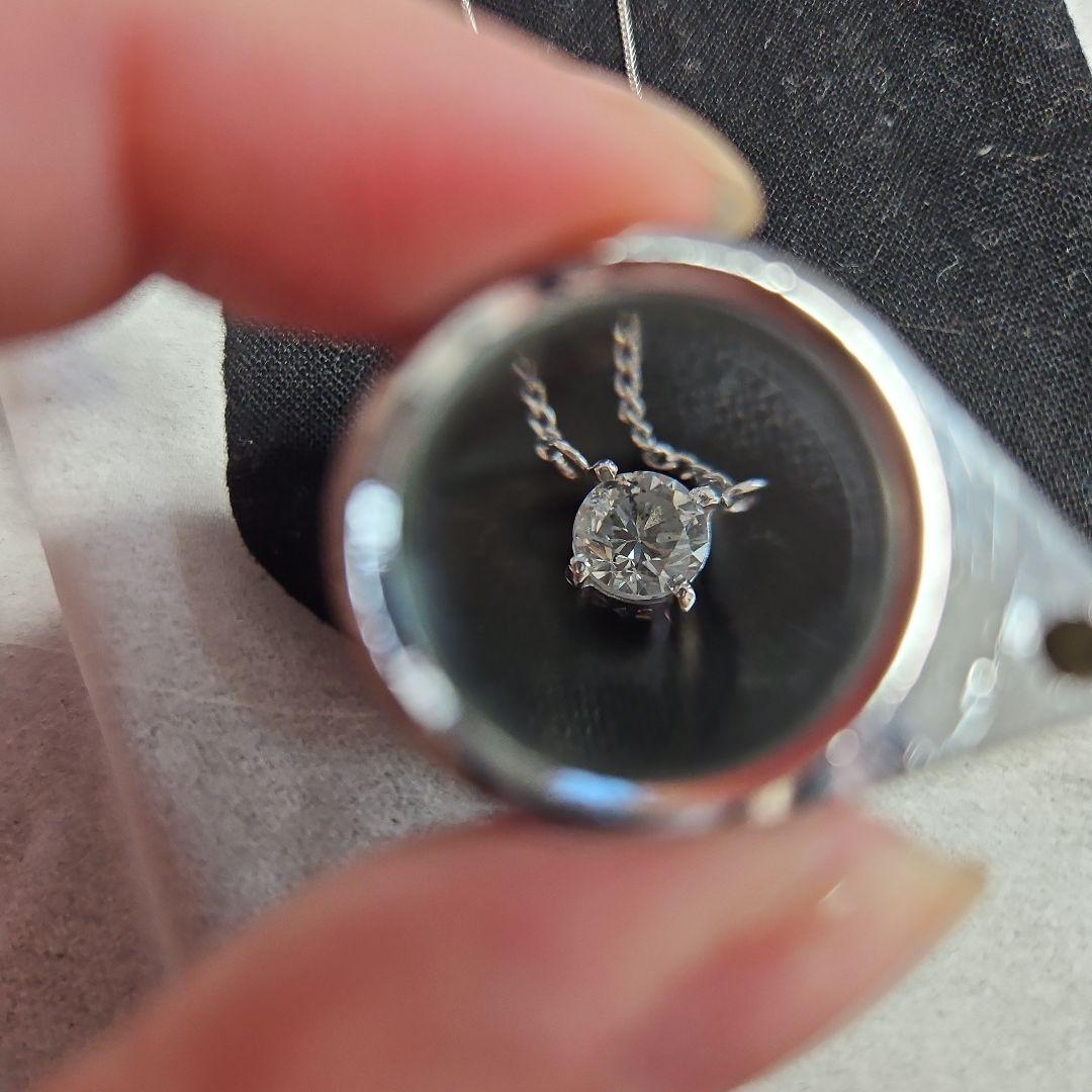プラチナ　1粒ダイヤモンド　ネックレス
