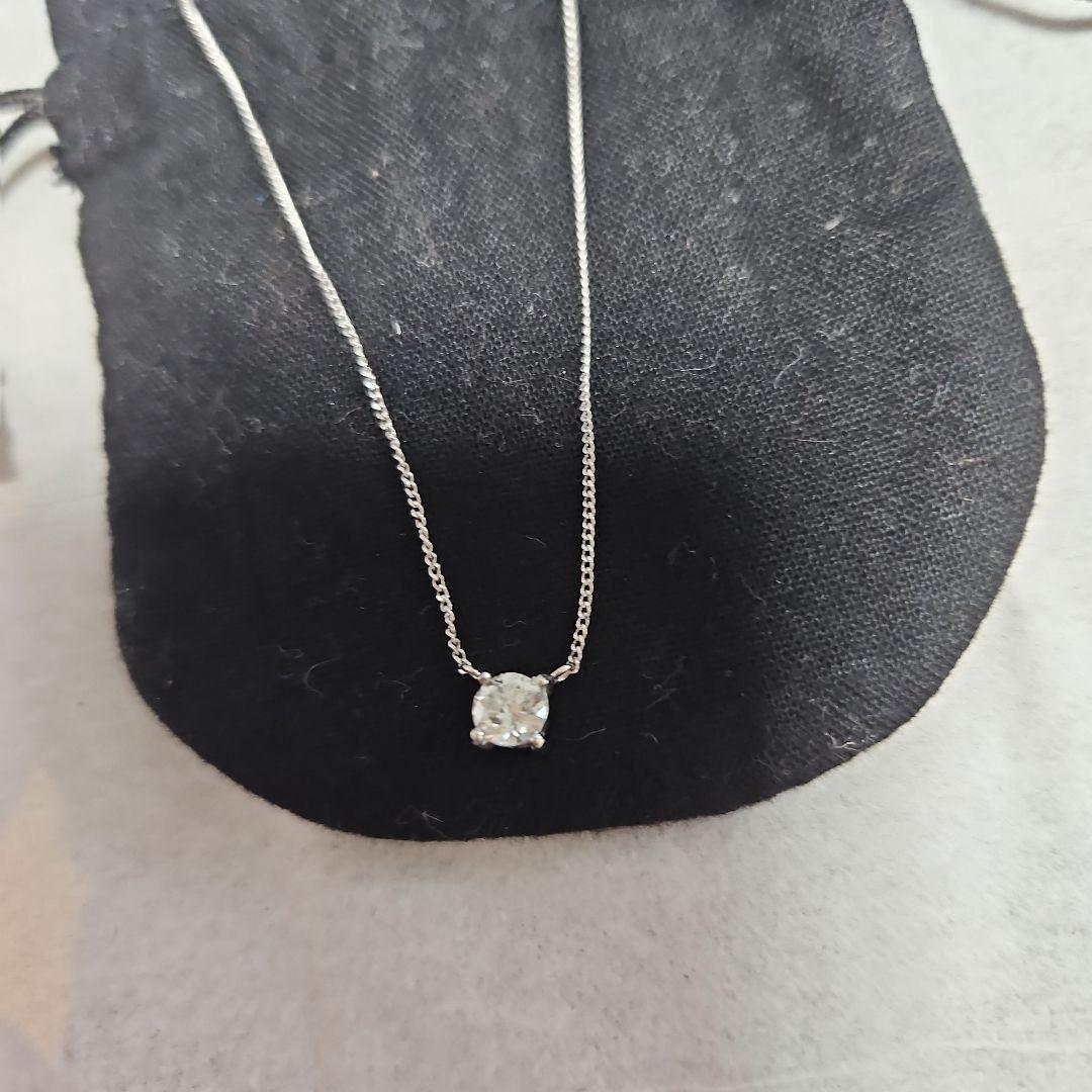 プラチナ　1粒ダイヤモンド　ネックレス