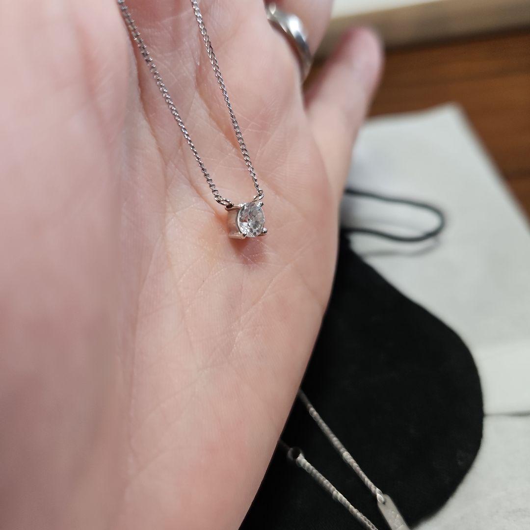 プラチナ　1粒ダイヤモンド　ネックレス