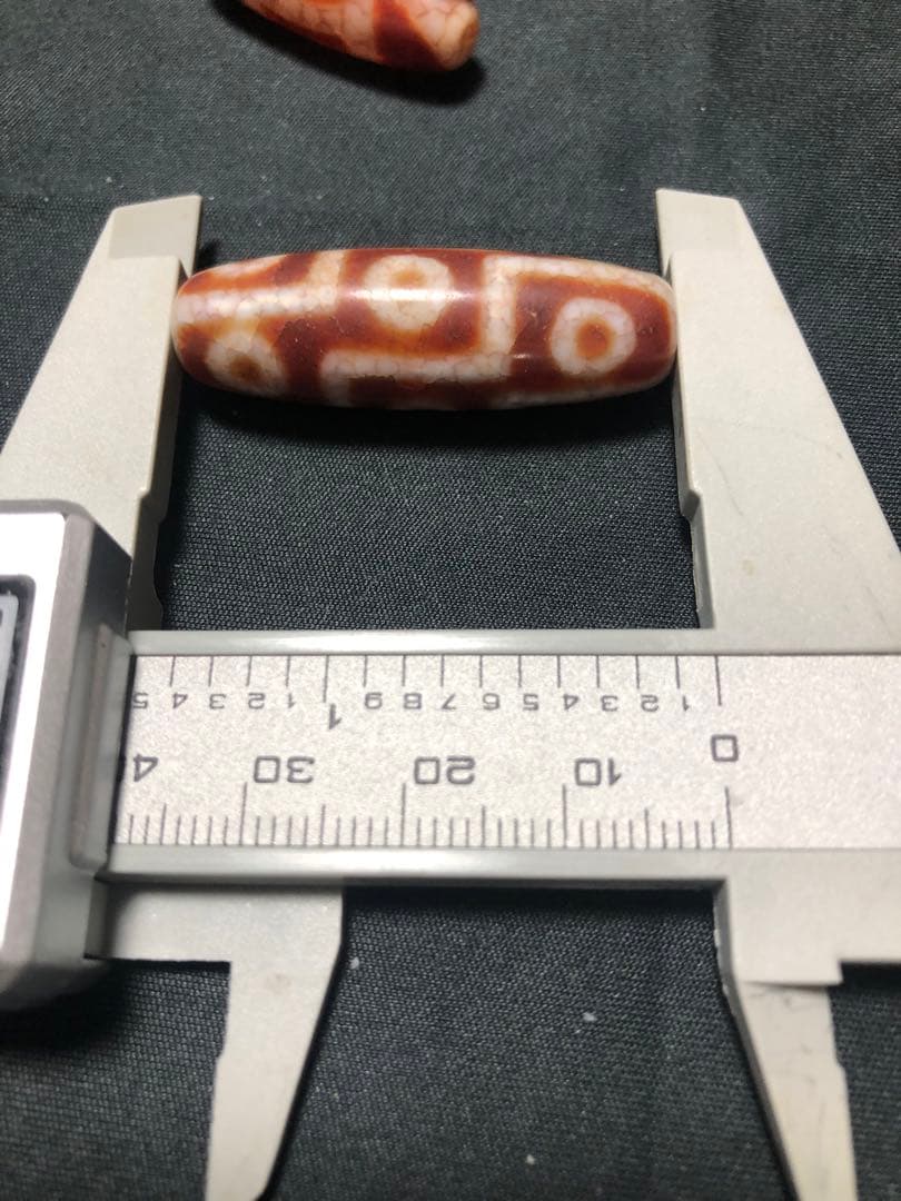 西蔵老礦九眼天珠、虎牙天地天珠セット