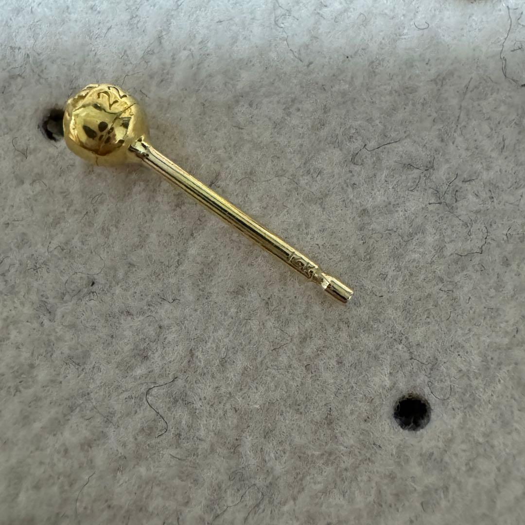 ま*ー様 Chrome Hearts クロスボールミニ ピアス 22金　インボイ