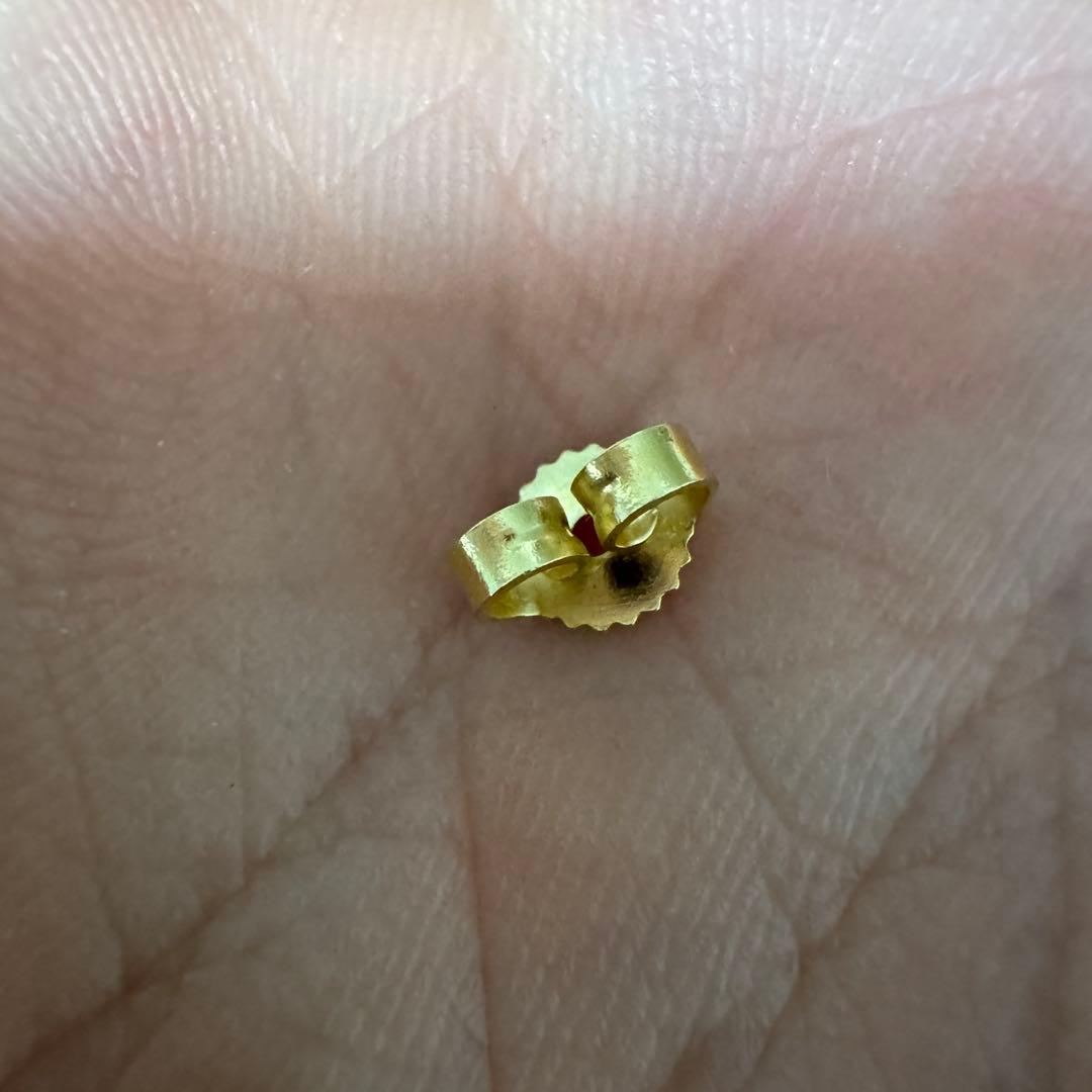 ま*ー様 Chrome Hearts クロスボールミニ ピアス 22金　インボイ