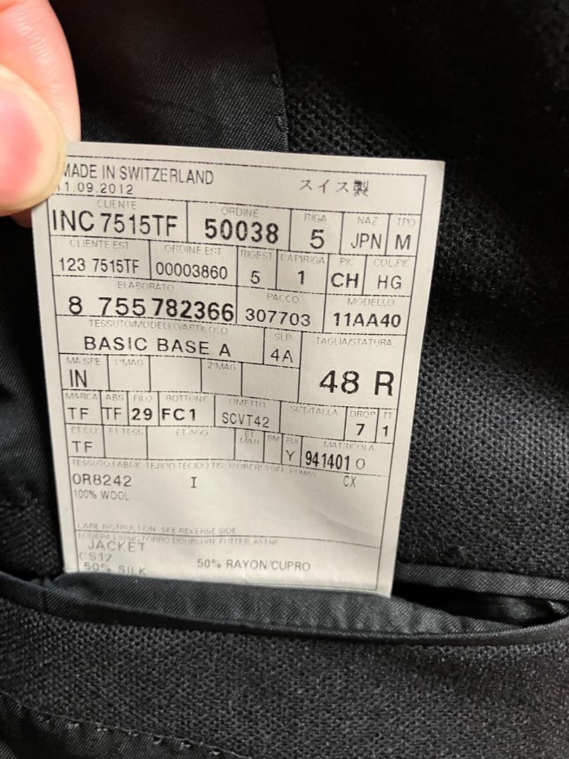 ナーチャン TOM FORD ブラック スリーピーススーツ