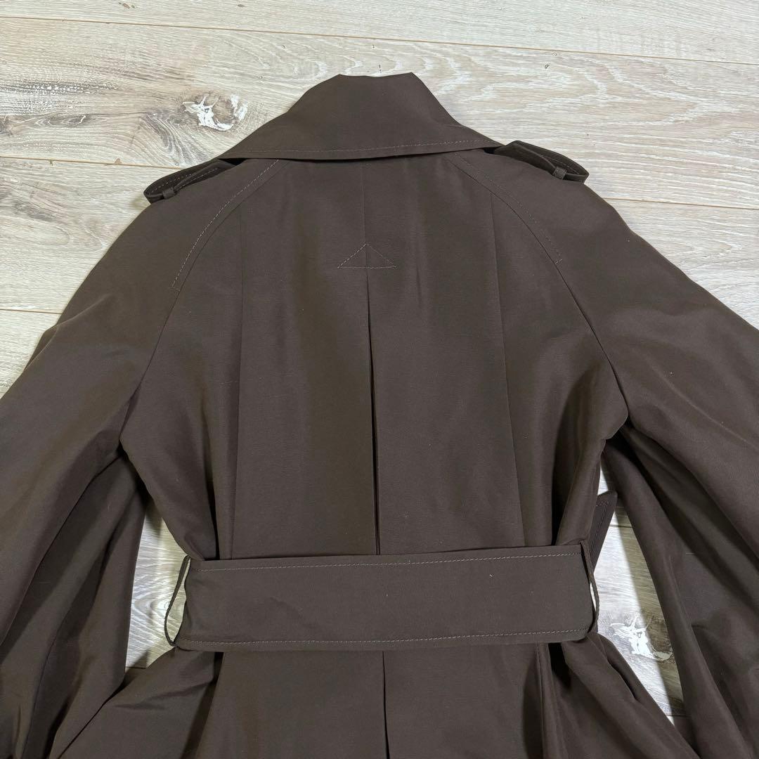 VIKTOR & ROLF ブラウン トレンチコート シルク絹 バルーン フレア