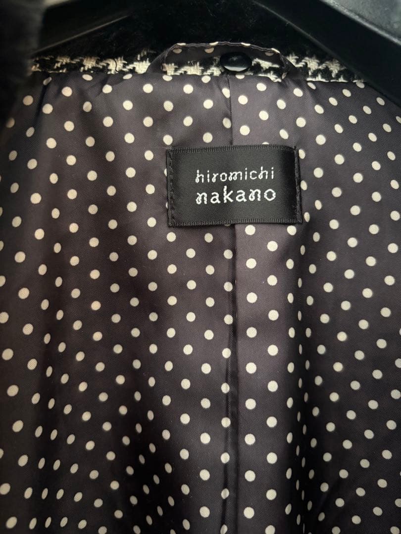 ヒロミチナカノ ファー　ケープ　コート　ポンチョ　着物　千鳥　ドット　オシャレ